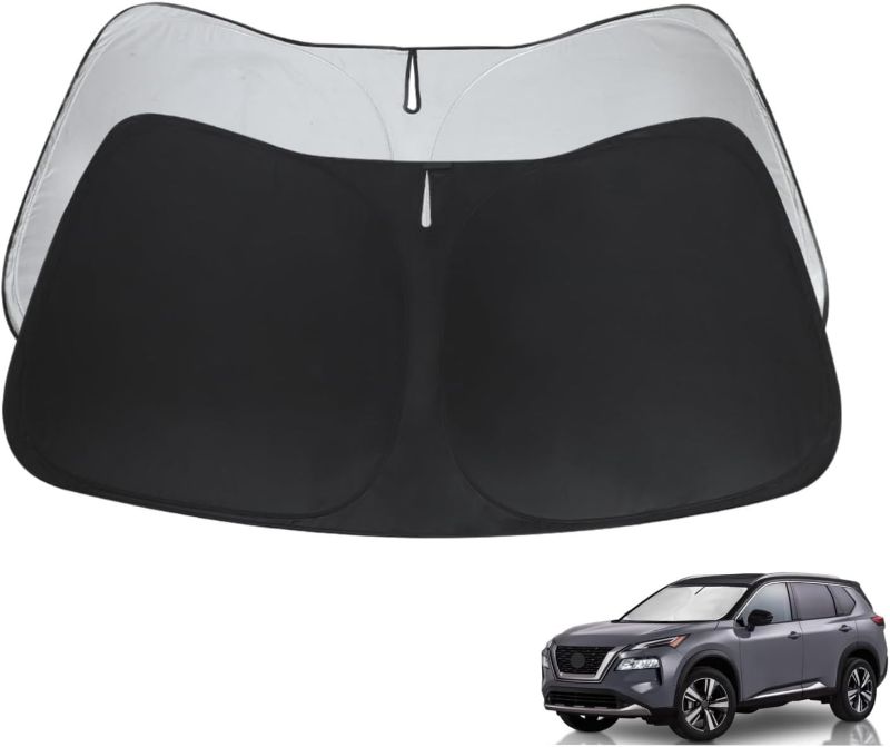 Photo 1 of Windshield Sun Shade for Nissan Rogue 3rd Gen Accessories Window Sunshade Fit 2025 2024 2023 2022 2021 Nissan Rogue(Not for Rogue Sport) Front Window Shade Sun Visor Blocks UV Keep Car Cooler