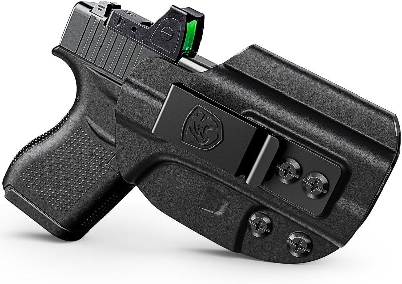 Photo 1 of IWB Holster Compatible with Glock 43, 43X, 43X MOS - Concealed Carry Holster with Concealment Claw Ideal for Appendix Inside Waistband
