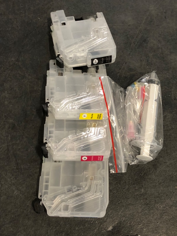 Photo 1 of UPink LC406 LC406XL High Yield Empty Refillable Ink Cartridge Compatible for Brother MFC-J4335DW J4345DW J4535DW J5855DW J5955DW J6555DW J6955DW Printer
