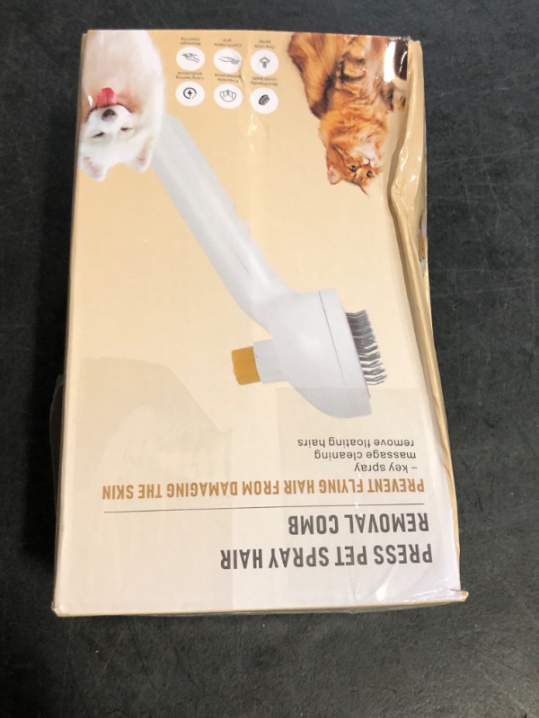 Photo 1 of Pet Steam Brush for Cats and Dogs, 4-in-1 Spray Hair Removal Comb, Water Brush for Shedding and Grooming with 1 Shampoo for Long & Short Haired Pets