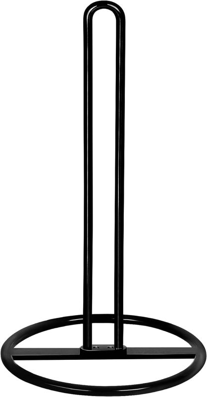 Photo 1 of Paper Towel Holder Countertop, OBODING, Kitchen Paper Towel Stand Holder for Kitchen Organization and Storage, Paper Towel Holders for Standard and Large Size Rolls (Black)
