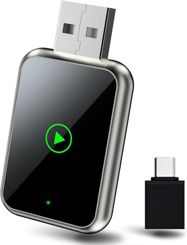 Photo 1 of Wireless CarPlay Adapter for iPhone, Easily Upgrade Wired to Apple CarPlay Wireless Adapter, Fast Stable Connection Plug&Play Car Play Dongle for Cars from 2015+ Built-in CarPlay