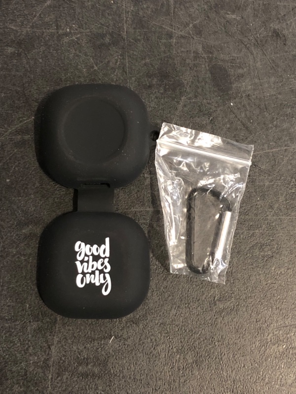 Photo 1 of  Silicone Case Compatible with Samsung Galaxy Buds 2 Pro/Buds 2 / Buds Live Case Cover - Good Vibes Phrase White/Black