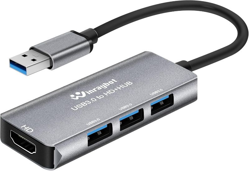 Photo 1 of USB to hdmi Adapter for Monitor,USB HUB with HDMI USB HDMI HUB.hdmi to USB Adapter(USB3.0 to HDMI with 3*USB3.0)