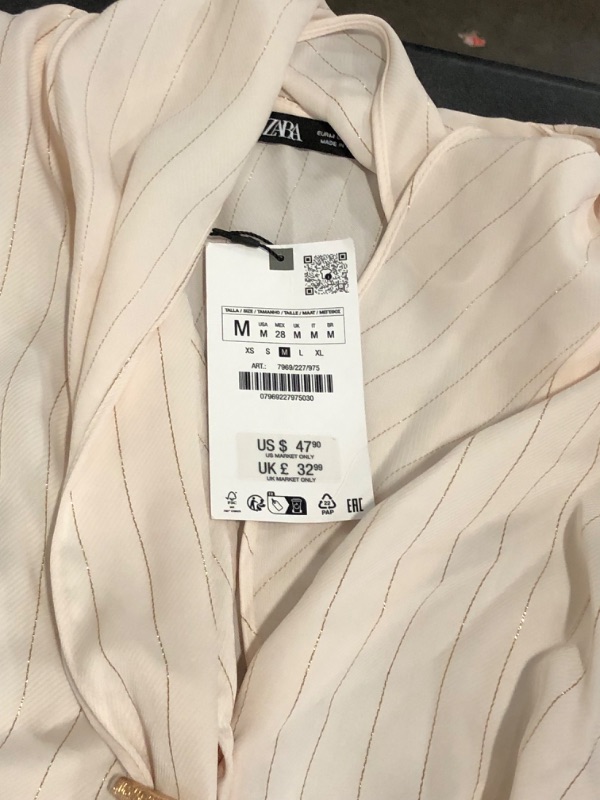Photo 1 of (M) Zaras Stripped Womans Dress Shirt