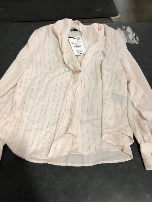 Photo 1 of (M) Zaras Stripped Womans Dress Shirt