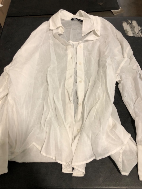 Photo 1 of (S) ZARA Womans Oversized Gauze Shirt 