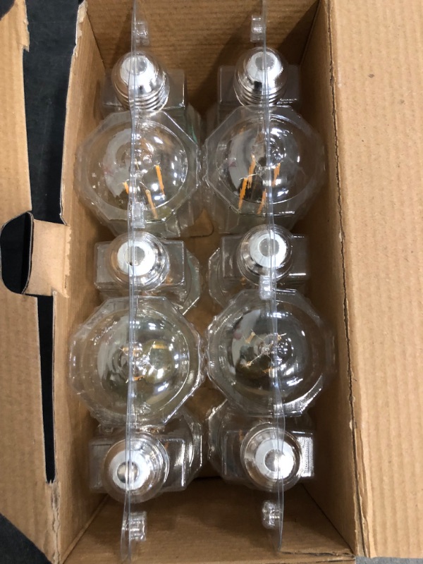 Photo 1 of TJOY 10 Pack Vintage 8W ST58 LED Edison Light Bulbs, Dimmable, 60W Equivalent, 800Lumens, 2700K Warm White, E26 Base LED Filament Bulb, CRI80+, Antique Glass Style for Home, Bedroom, Office, Farmhouse
