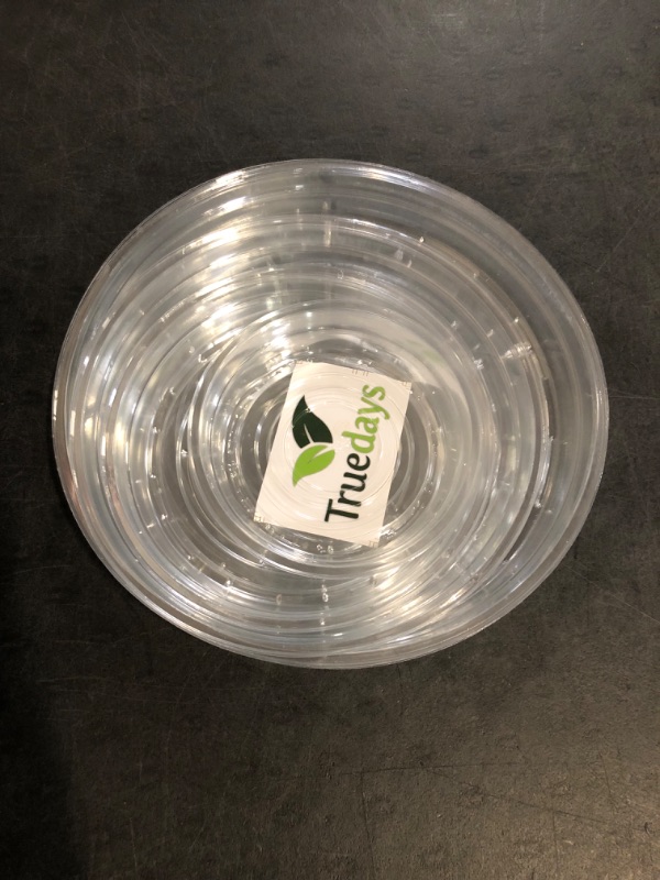 Photo 1 of TRUEDAYS 20 Pack Plant Saucers (6 inch / 8inch / 10inch / 12inch) Clear Plant Saucers Flower Pot Tray Excellent for Indoor & Outdoor Plants