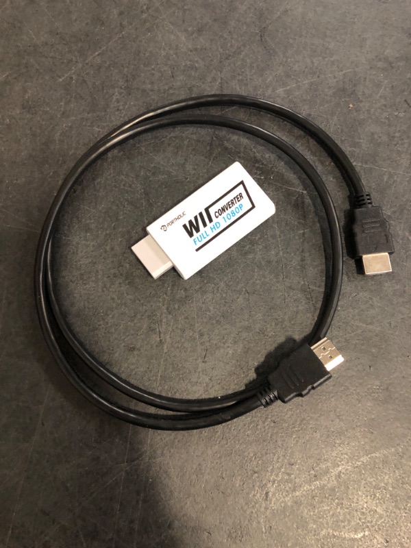 Photo 1 of Wii to HDMI Converter 1080P with 5FT/1.5M High Speed HDMI Cable Wii2 HDMI Adapter Video&Audio with 3.5mm Jack Audio, Support All Wii Display 720P Compatible with HD Device(Plug and Play)