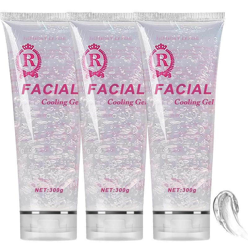 Photo 1 of 3PCS Conductive Gel, Cooling Gel for Salon Hair Removal Machine Skin Care, Moisturizing Hydrating Gel Suitable for Facial Device for Women and Men in Body or Face Cools, Soothes Skin (900ML)