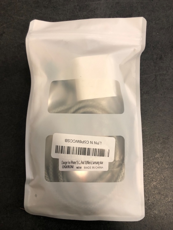 Photo 1 of Anker New Nylon USB C to Lightning Cable, Apple MFi Certified for iPhone 14 Series, and More (6FT,Blue)