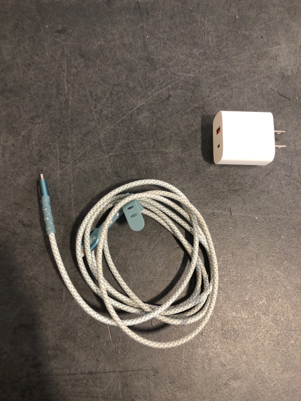 Photo 1 of Anker New Nylon USB C to Lightning Cable, Apple MFi Certified for iPhone 14 Series, and More (6FT,Blue)