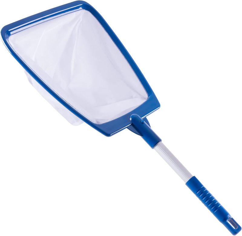 Photo 1 of POOLAZA Hot Tub Skimmer Net Handheld, Professional Pool, Spa, Pound Skimmer Net with Aluminum Pole Handle, Deep Ultra Fine Mesh Netting Small Pool Skimmer Net, Upgrade Durable Hot Tub Net Hand Skimmer