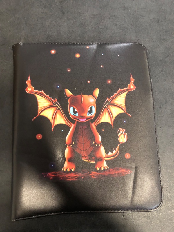 Photo 1 of 900 Pocket Trading Card Storage Album, Card Binder with 50 Durable 9-Pocket Pages, Pterosaur Dragon Design on Pocket Card Packs, Gifts for Zipper Closure Collector's Album