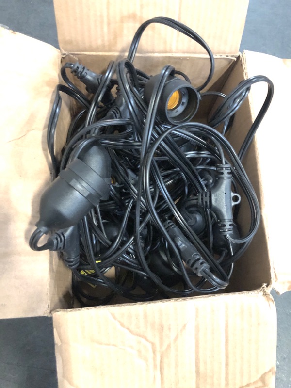 Photo 1 of addlon LED Outdoor String Lights 48FT with Edison Vintage Shatterproof Bulbs and Commercial Grade Weatherproof Strand - ETL Listed Decorative Lights for Patio Garden
