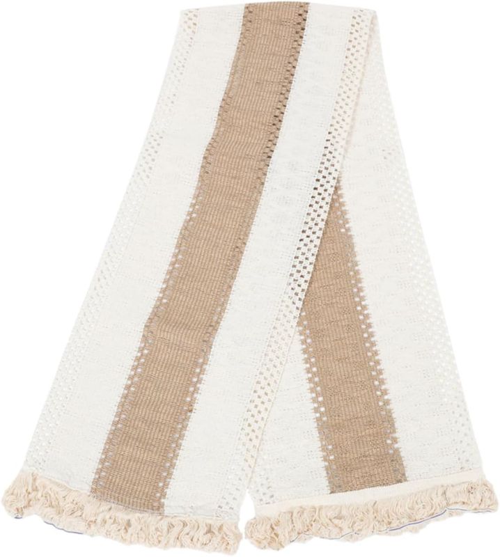 Photo 1 of Elegant Cotton-Linen Table Runner Tassel Decor for Home Decor Wedding Birthday