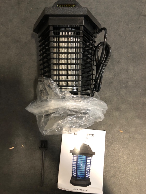 Photo 1 of GOOTOP Bug Zapper Outdoor, Mosquito Zapper, Electric Fly Zapper, Mosquito Killer, Fly Traps, 3 Prong Plug, Flying Insects Zapper Indoor Outdoor 90-130V, 4200V, ABS Plastic Outer (Black)