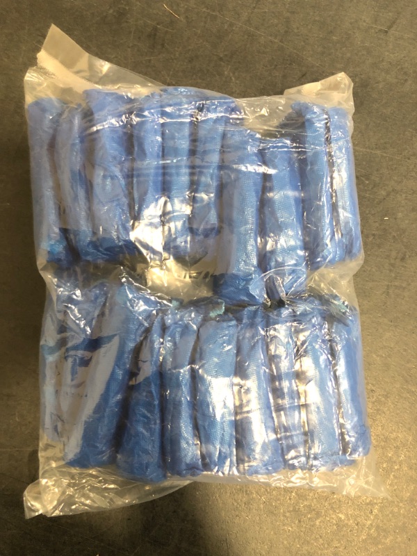 Photo 1 of 100Pcs Disposable Arm Sleeves Covers 15 Inch Blue Plastic Protective Sleeves for Working Handling Tattoo Painting Cleaning