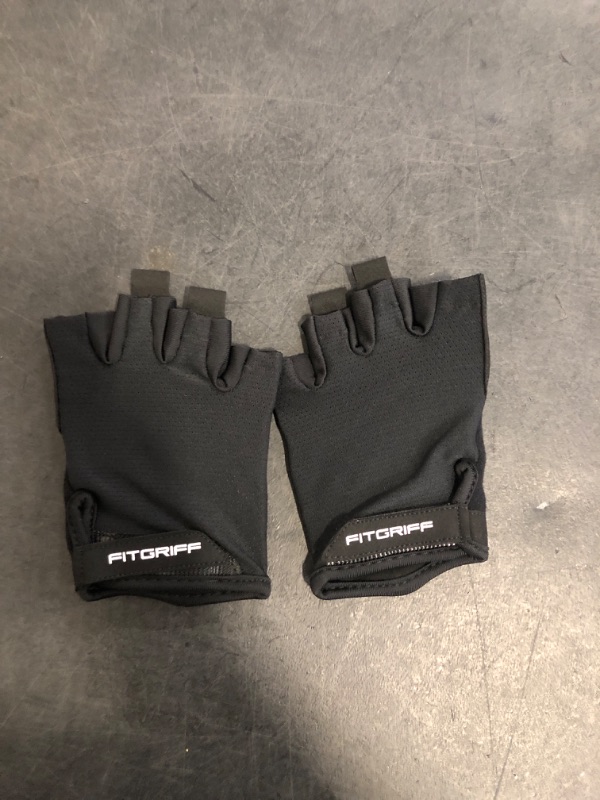 Photo 1 of Fitgriff® Workout Gloves (Padded) for Men & Women - Fingerless Gym Gloves for Weight Lifting, Training - Full Palm Protection