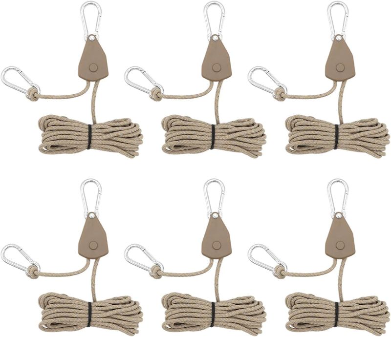Photo 1 of Tent Tie Downs Rope Hangers Camping Pulley Rope Adjusted Reflective Tie Downs Rope Hangers Tent Guide Rope for Outdoor