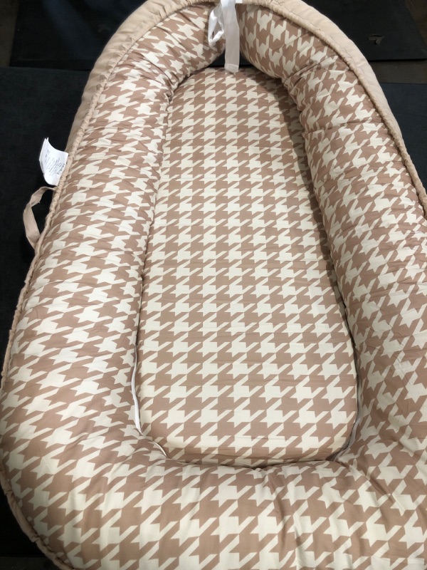 Photo 1 of Baby Lounger - Baby Lounger for Newborn 0-24 Months, Breathable and Soft Cotton Cover Baby Nest, Portable Cozy Tummy Time Lounger for Home and Travel, Ideal Baby Essentials & Shower Gifts