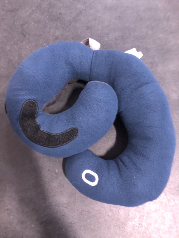 Photo 1 of BCOZZY Travel Neck Pillow for Airplane – Patented Double Support for Head, Neck, and Chin. Best for Long Flights, Plane Sleeping, and Car Rides. Adjustable Size. Fully Washable. Carry Bag. Large, Navy