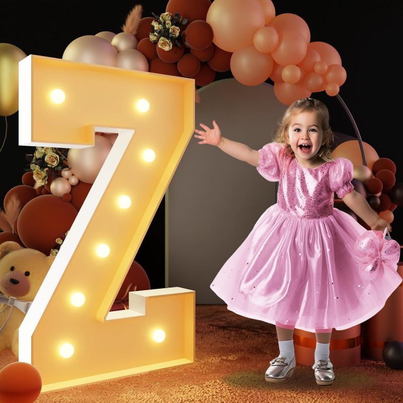 Photo 1 of 3FT Block Marquee Letters, Light Up Letters for Birthday, Baby Shower, Wedding & Engagement Parties, A-Z