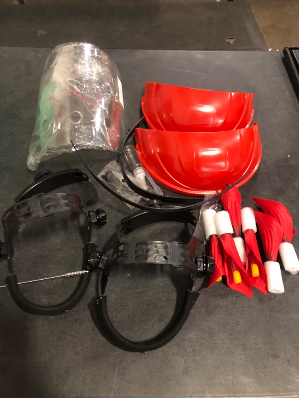 Photo 1 of 2 Hummingbird Feeder Helmet | Hands-Free Outdoor Bird Feeder | 3 Feeding Ports | Adjustable Headband | Lightweight & Durable PVC, Red