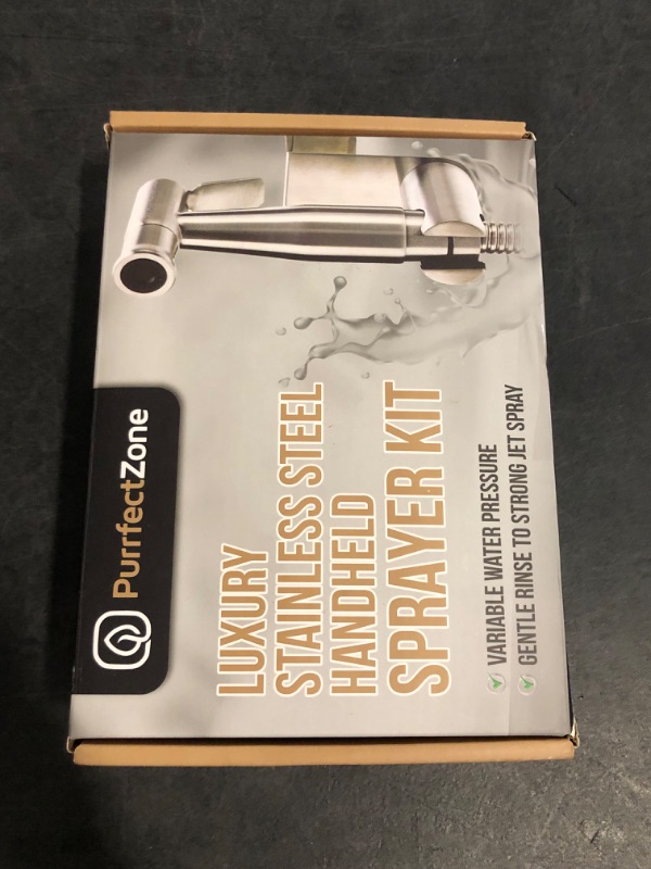 Photo 1 of Purrfectzone Bidet Sprayer for Toilet, Handheld Sprayer Kit, Cloth Diaper Sprayer Set - Easy to Install - Stainless Steel