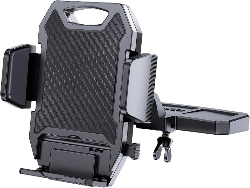 Photo 1 of APPS2Car Sturdy CD Slot Phone Mount with One Hand Operation Design, Hands-Free Car Phone Holder Universally Compatible with All iPhone & Android Cell Phones, for Smartphone Mobile (Carbon Fiber)