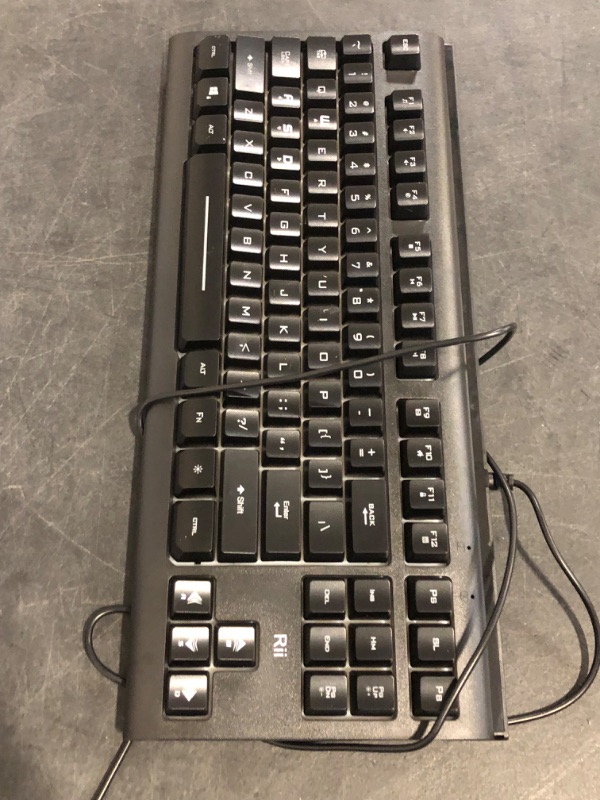 Photo 1 of Rii Computer Keyboard, Wired USB Compact Keyboard with RGB Backlit,Silent Keystroke for Home Office,Working or Primer Gaming, Compatible with Laptop,PC,Windows,Mac