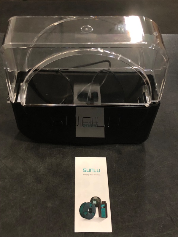 Photo 1 of SUNLU Filament Dryer Box for 3D Printer Filament, S1 Plus Filament Dehydrator with Fan Design, Filament Storage can Keep 1.75 2.85 3.00mm PLA PETG ABS Filament Dry During 3D Printing (Black)