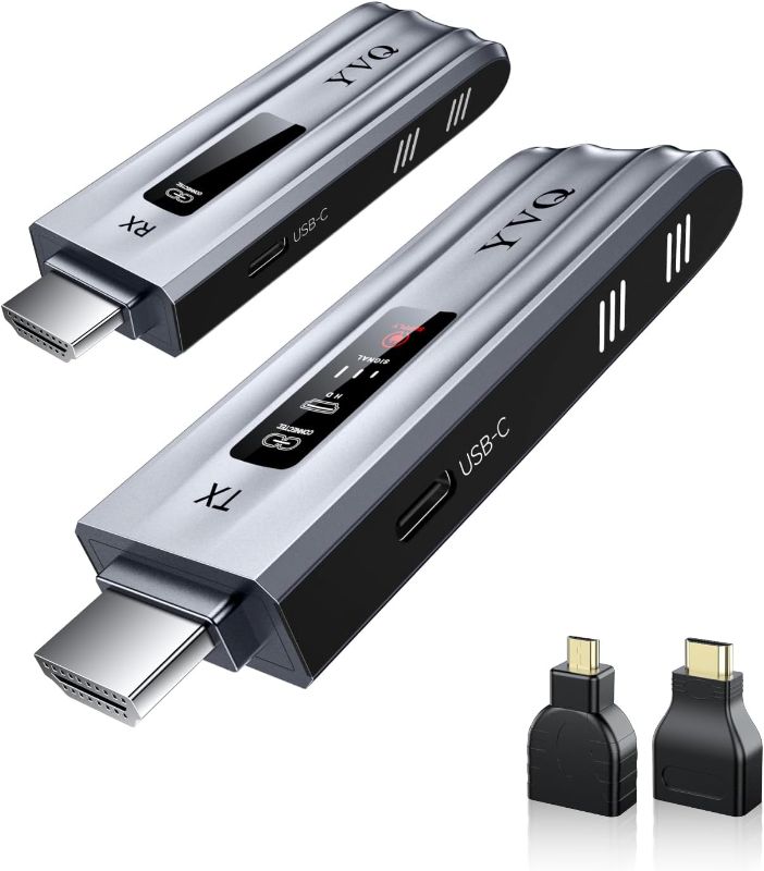 Photo 1 of 2025 Upgraded Wireless HDMI Transmitter and Receiver, 4K Decode, 100FT Range, 2.4G/5G Plug & Play, No App/Bluetooth, Metal Housing, for Streaming Video & Audio to HDTV/Projector/PC/Laptop/TV Box