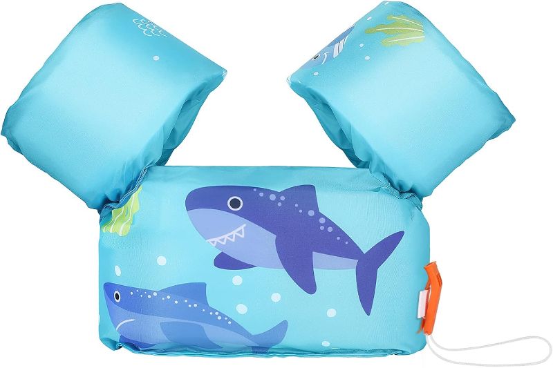 Photo 1 of MoKo Toddler Swim Vest for Kids, 20-66 lbs, Arm Floaties with Adjustable Straps, Nylon Material, Swim Vest for Toddlers Learning to Swim