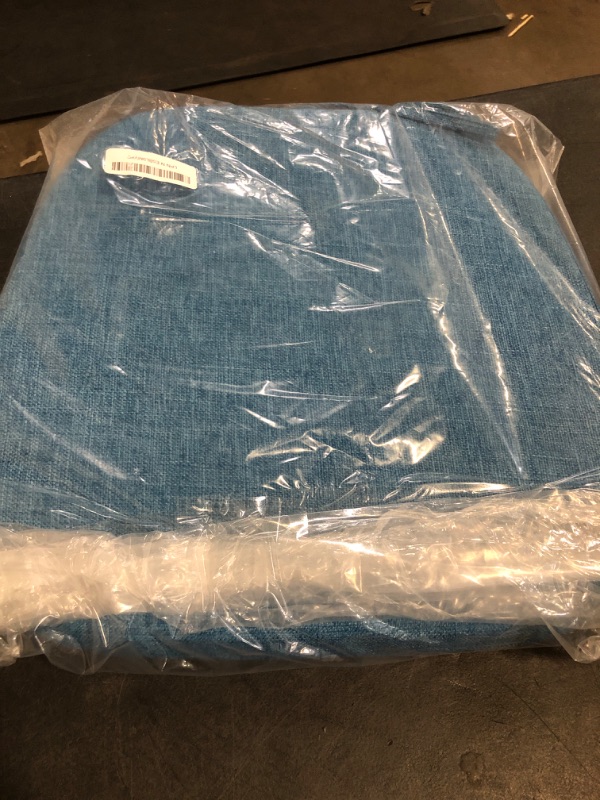 Photo 1 of Chair Cushion with Ties for Dining Chairs Memory Foam Thick Kitchen Chair Pad 17" x 16.5" x 2"with Machine Washable Cover Seat with Zipper Indoor Chair for Room,Office etc-Blue
