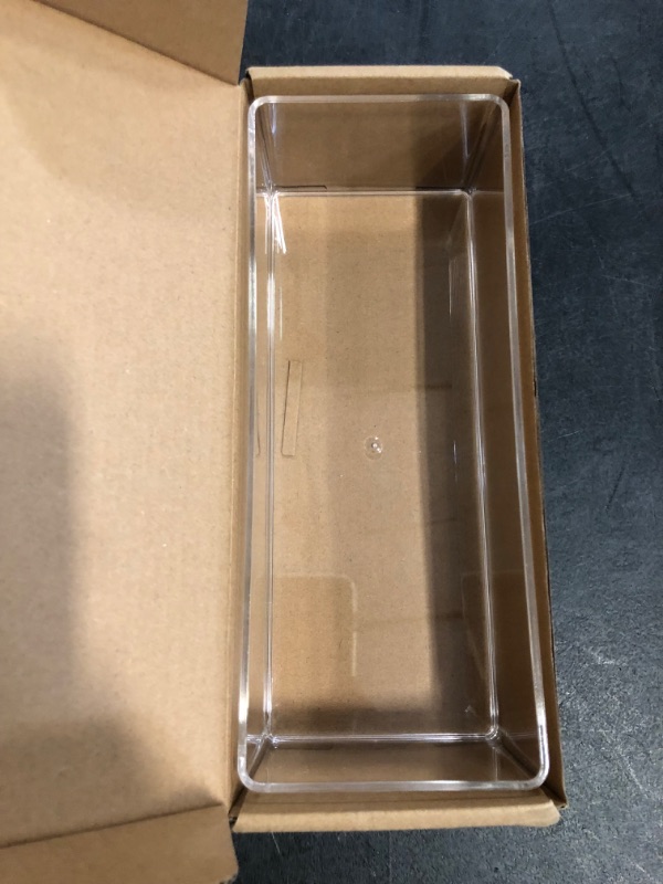 Photo 1 of Makeup Layered Box, Transparent Acrylic Desktop Drawer Grid Box Divider Box for Cosmetic Lipstick Small Item(Single Grid)