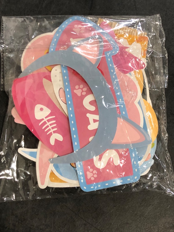 Photo 1 of Maicaiffe Cat Photo Booth Props - 25 Pcs Kitten Mewoday Party Selfie Props Favors Supplies - Baby Shower Pet Cat Birthday Party Centerpiece Sticks - Let's Pawty Party Decorations