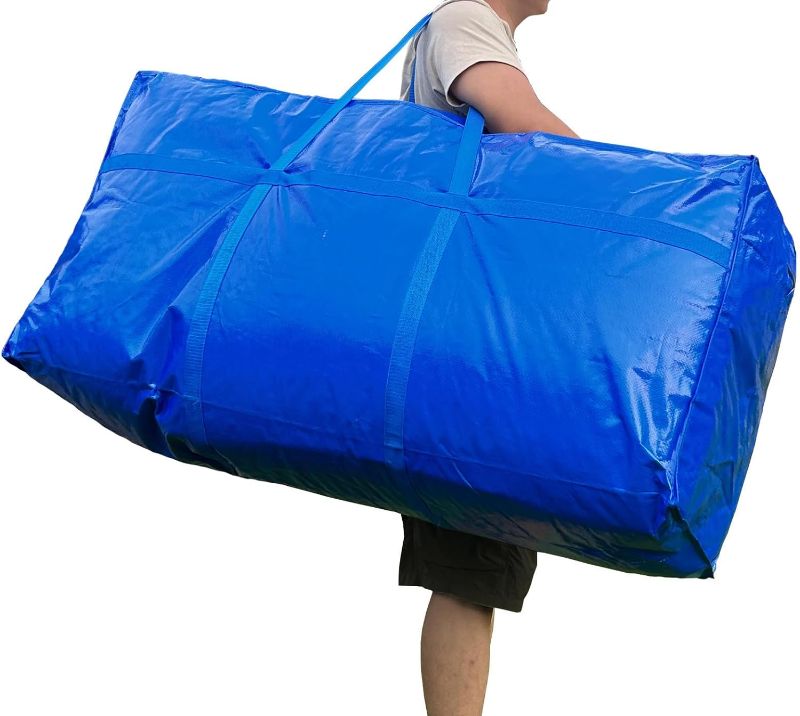 Photo 1 of 66 Gallon Extra Large Storage Bags, Huge Moving Bags Heavy Duty with Zipper and Stronger Handles, Big Foldable Duffle Bag for Travel - Waterproof Material Protects from Dust and Moisture - Storage