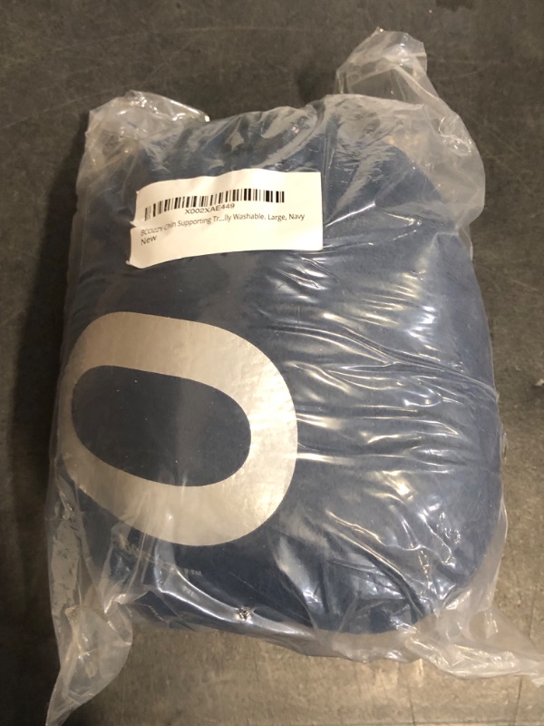 Photo 1 of BCOZZY Travel Neck Pillow for Airplane – Patented Double Support for Head, Neck, and Chin. Best for Long Flights, Plane Sleeping, and Car Rides. Adjustable Size. Fully Washable. Carry Bag. Large, Navy