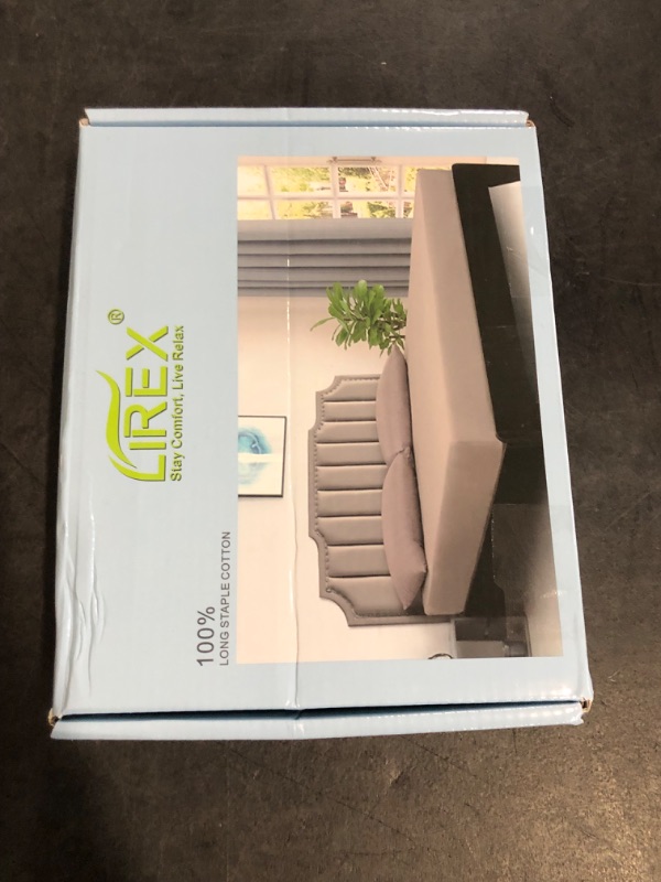 Photo 1 of Lirex Fitted Sheet, Twin XL Size 100% Cotton 300 Thread Count Soft Breathable Fitted Sheet, 100x190cm, Black