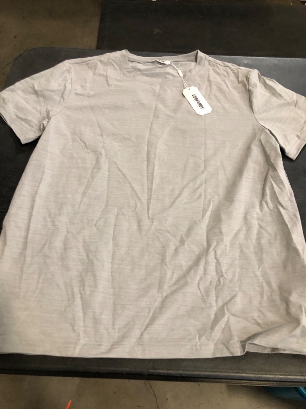 Photo 1 of (L) COOFANDY Mens Crew Neck T Shirt Short Sleeve Casual Summer Basic Tee Slim Fit Workout T-Shirt