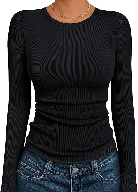 Photo 1 of (M) AUTOMET Womens Long Sleeve Shirts Tops Blouses Fall Fashion Outfits Y2k Clothes