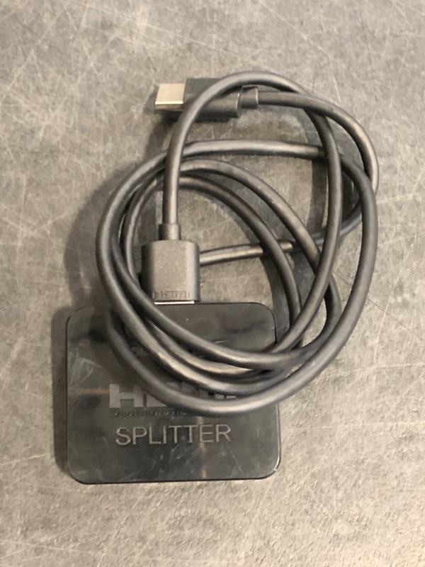 Photo 1 of HDMI Splitter 1 in 2 Out [w/ 4 Ft Hdmi Cable]Not for Extended Display-Mirror Same Screen Only, 4K 1x2 HDMI Splitter 1 to 2 for 3D 1080P@60Hz, Copy 1 Source to 2 Displays at The Same Time
