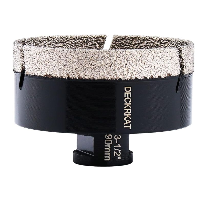 Photo 1 of Diamond Hole Saw, 3-1/2" Hole Saw for Tiles Granite Marble Ceramic Glass Porcelain, 90mm Core Drill Bit with 5/8-11 Thread for Angle Grinders & Wet Polishers
