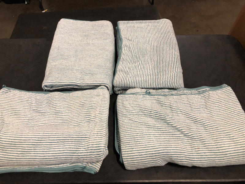 Photo 1 of 4 Piece Bath Towel Set 35"x70"Oversized Bath Towel for Bathroom Ultra Soft Fluffy Extra Large Bath Sheet Luxury Premium Bathroom Towel Highly Absorbent Quick Dry Shower Towel for Hotel Spa,Lake Blue