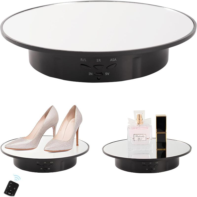 Photo 1 of Rotating Display Stand Turntable Stand Black Spinning Stand for Product Shows with Telecontroller