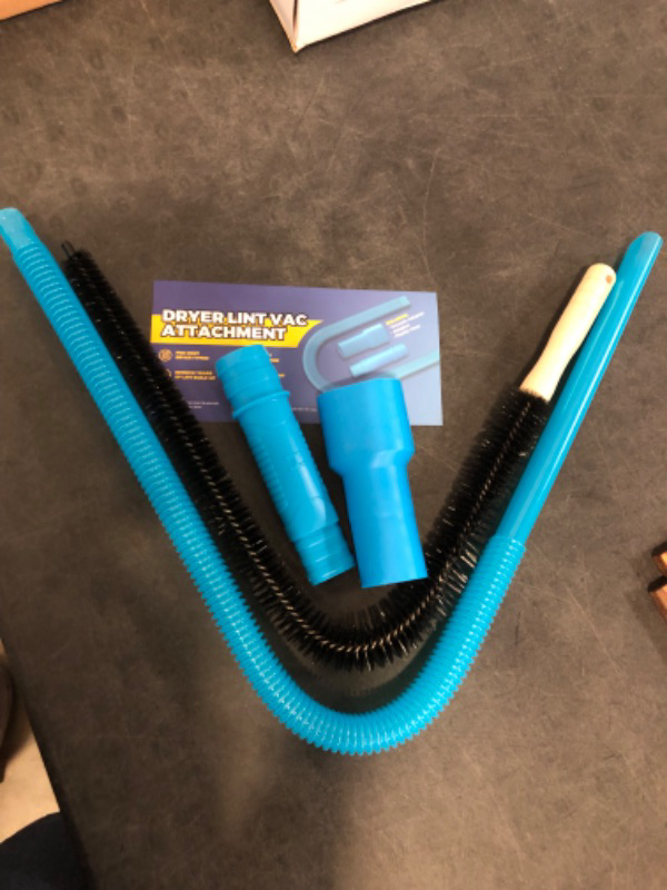 Photo 1 of 2 Pieces Dryer Vent Cleaner Kit Compatible with All Vacuum Cleaner, Dryer Lint Brush and Vacuum Hose Attachment with Stretch Universal Connector, Quickly Lint Remover
