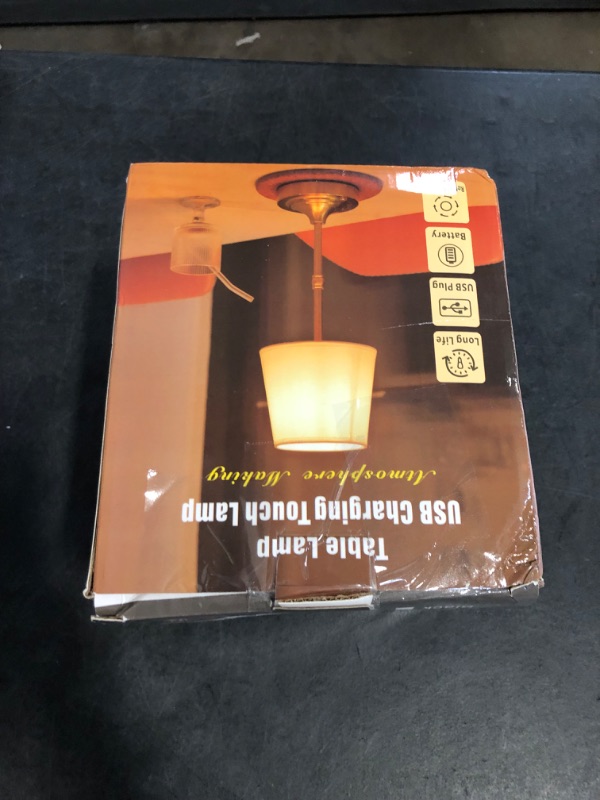Photo 1 of Rechargeable Battery Powered Table Lamp, Wireless LED Lamps, Cordless Touch Lamps, Stepless Dimmable Bedside Lamps, Night Lamp for Bedroom, Dinning Room, Kitchen Decor, Office (Bronze)
