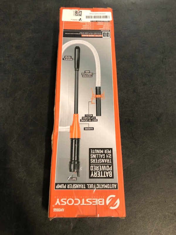 Photo 1 of Portable Transfer Pump Battery Operated Electric Siphon Pump for Gas, Fuel, Diesel, Water Transfer 2.4 GPM Flow Oil Extractor -Easy to Use Hand Fuel Pump, Multi-Use Siphon Fuel Transfer Pump
